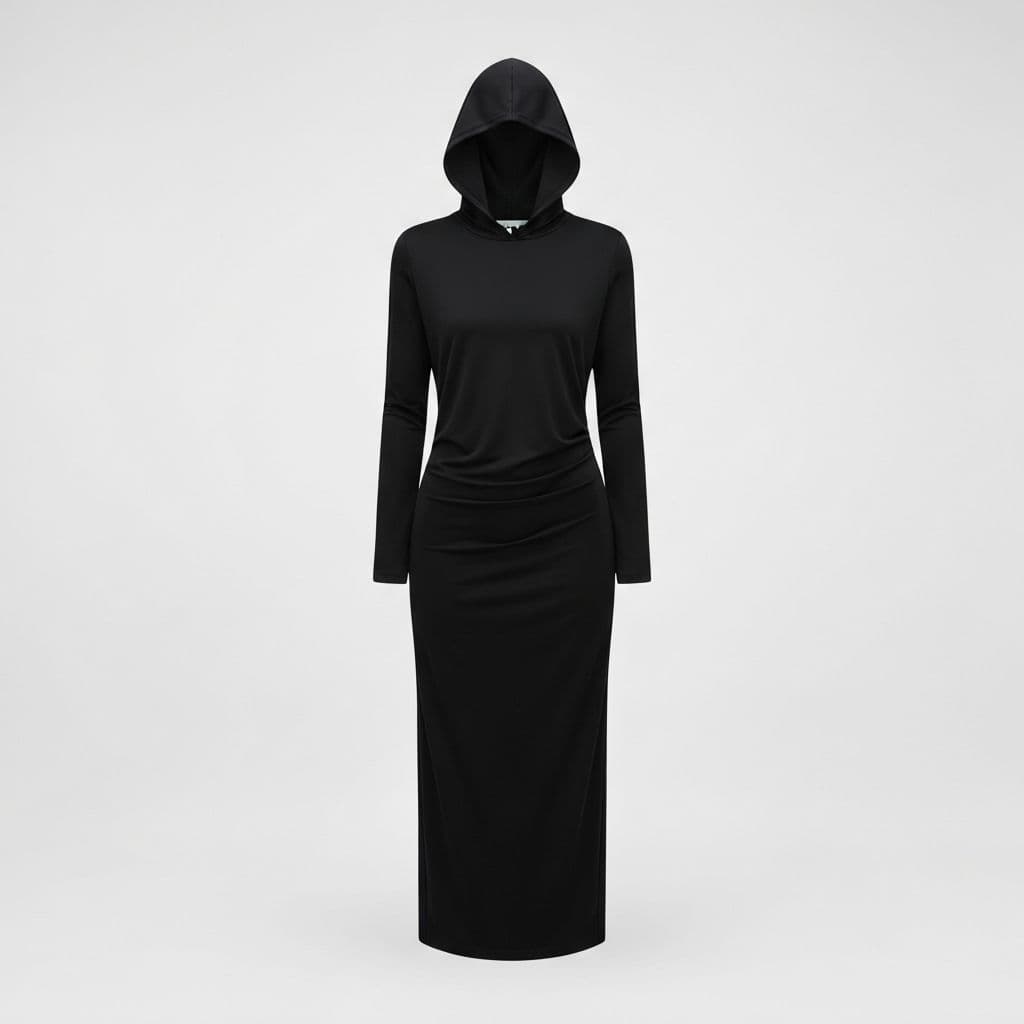 Black Hooded Dress