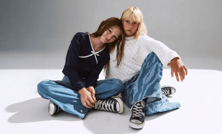 Two girls in casual wear